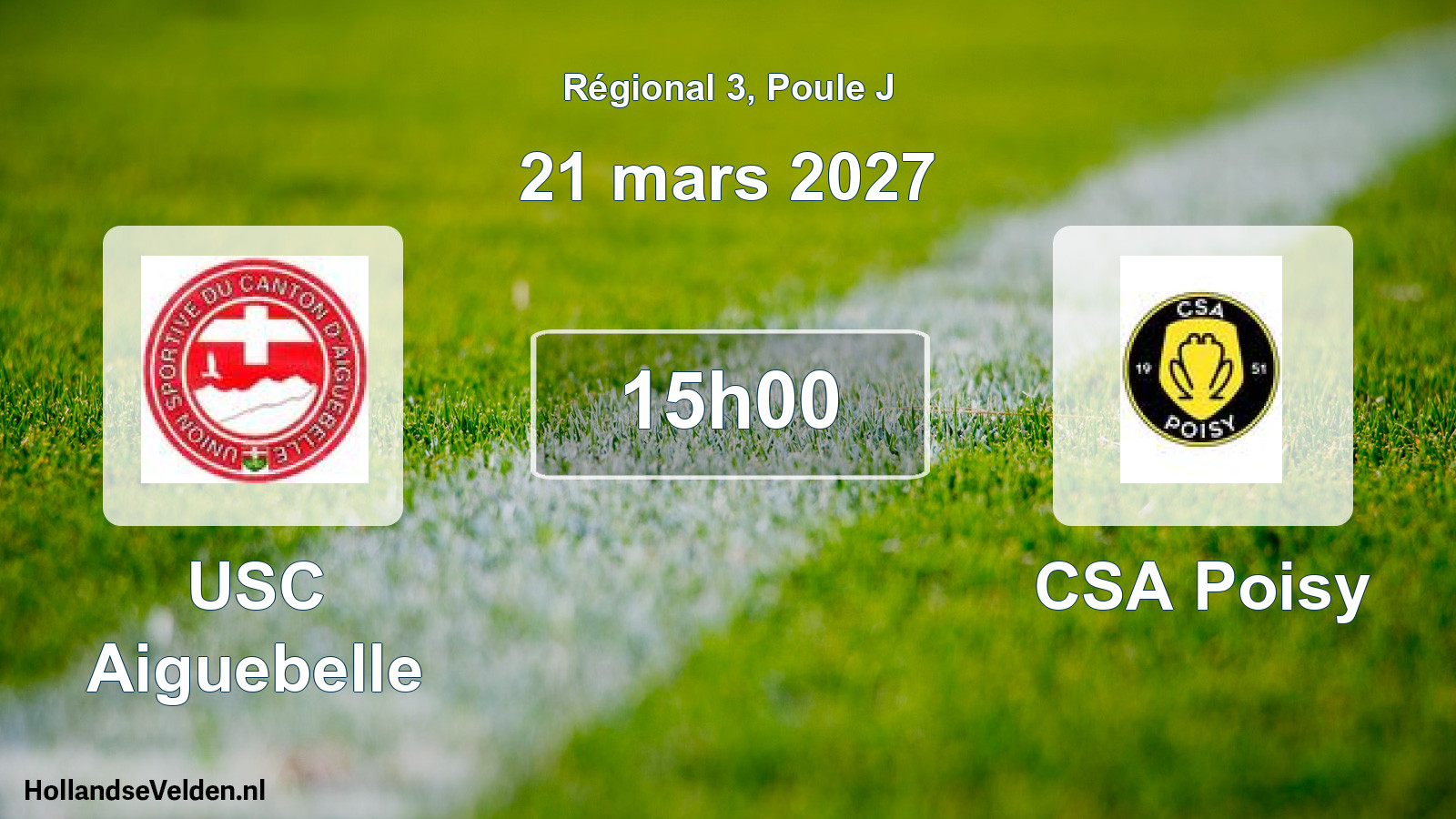 Match programmé: USC Aiguebelle - CSA Poisy (21 mars 2027)