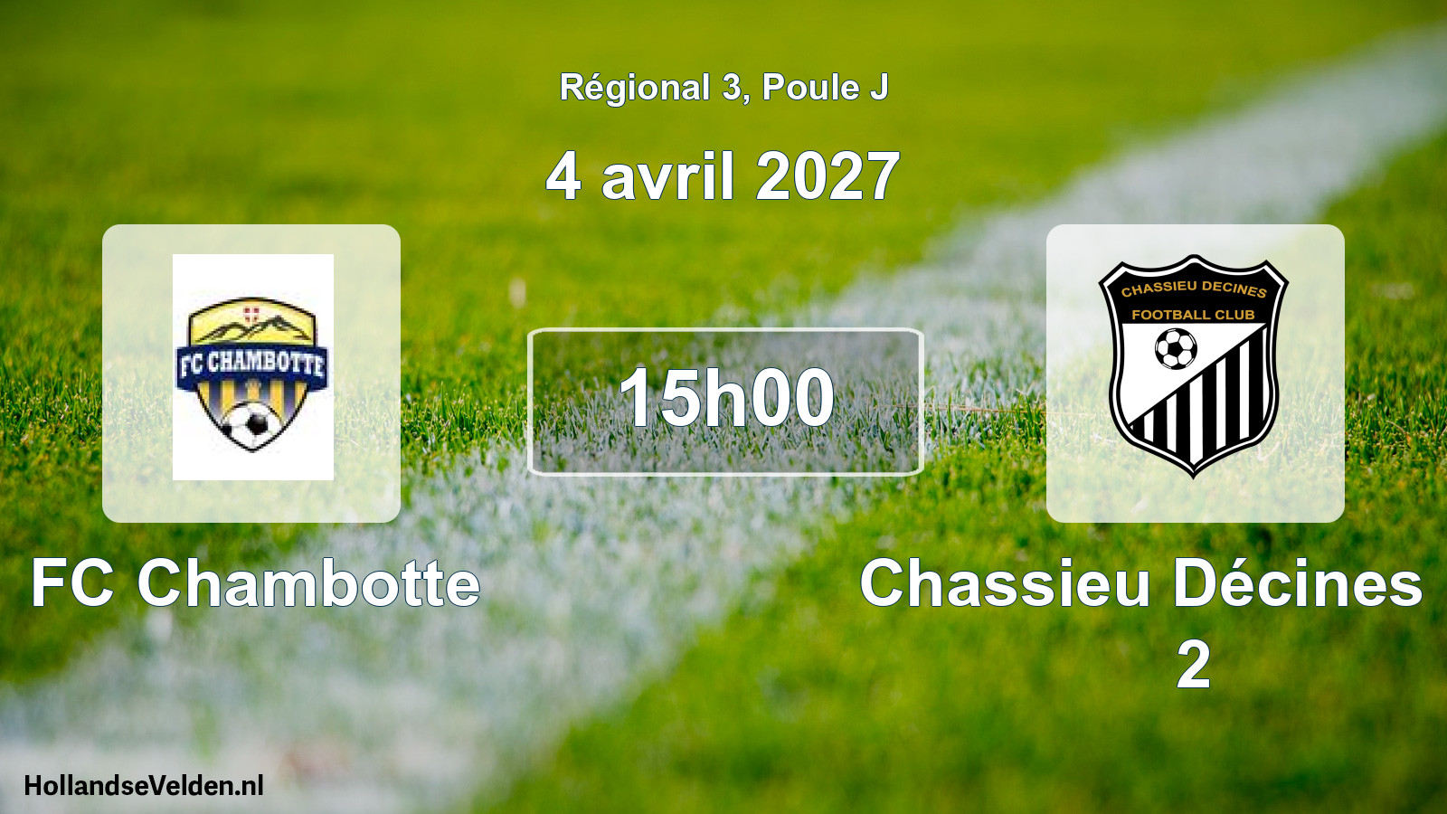 Match programmé: FC Chambotte - Chassieu Décines FC 2 (4 avril 2027)