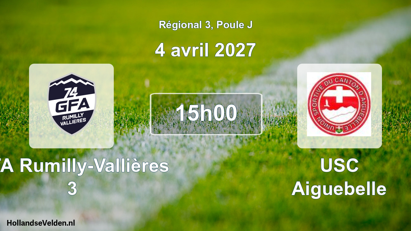 Match programmé: GFA Rumilly-Vallières 3 - USC Aiguebelle (4 avril 2027)
