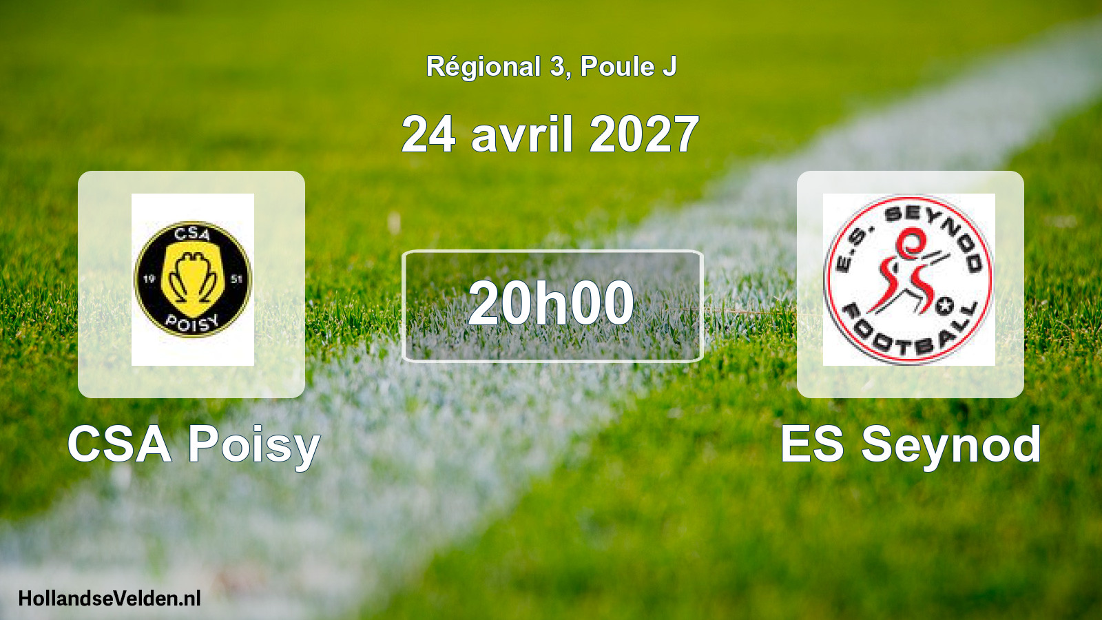 Match programmé: CSA Poisy - ES Seynod (24 avril 2027)