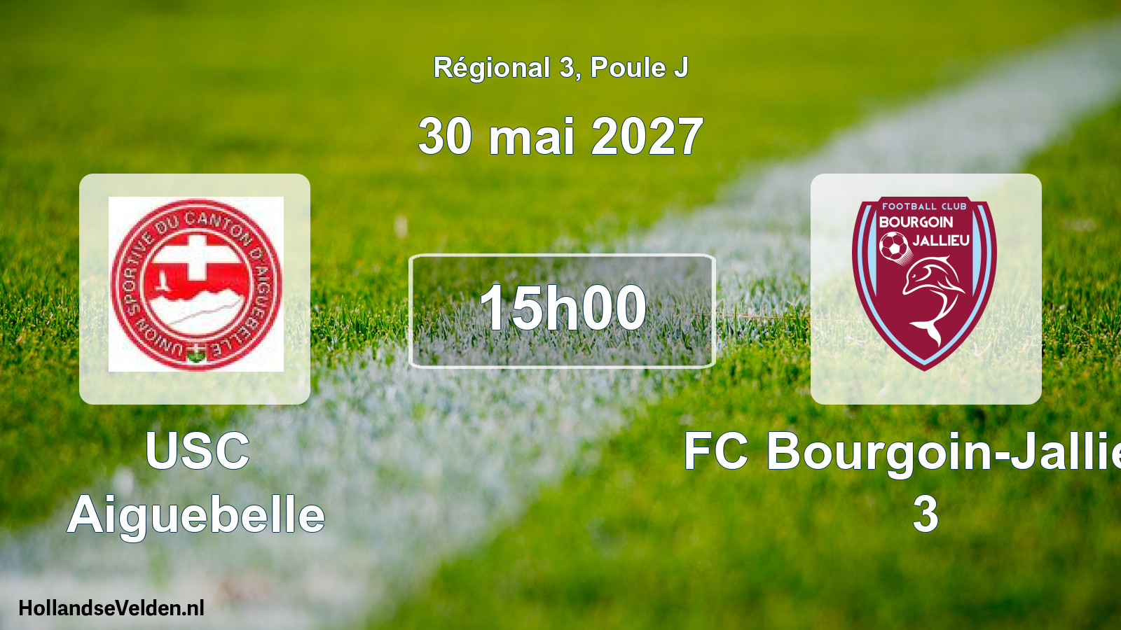 Match programmé: USC Aiguebelle - FC Bourgoin-Jallieu 3 (30 mai 2027)
