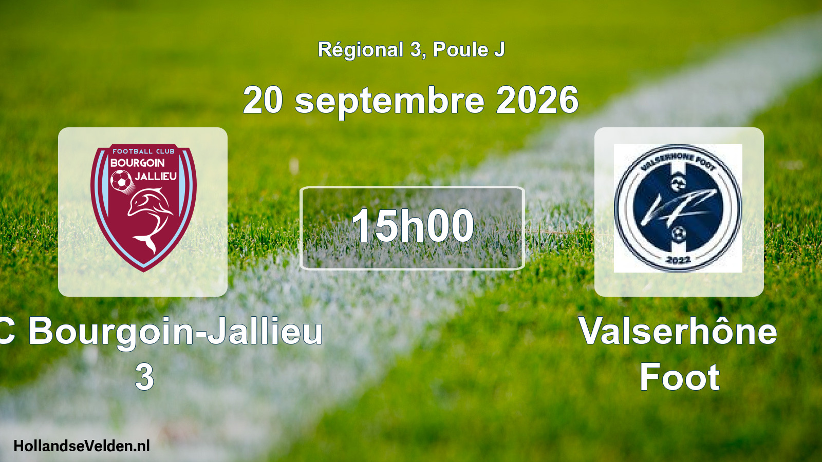Scheduled Match: FC Bourgoin-Jallieu 3 - Valserhône Foot (20 September 2026)