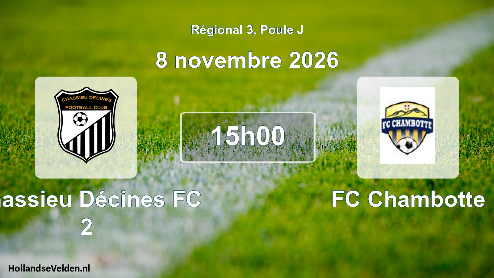Scheduled Match: Chassieu Décines FC 2 - FC Chambotte (8 November 2026)