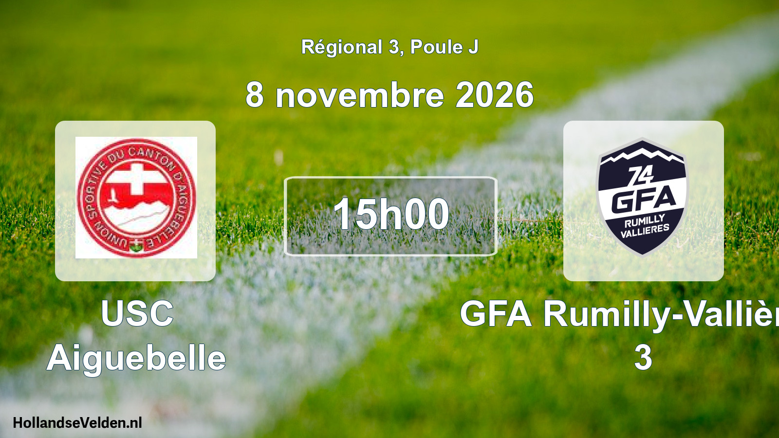 Match programmé: USC Aiguebelle - GFA Rumilly-Vallières 3 (8 novembre 2026)