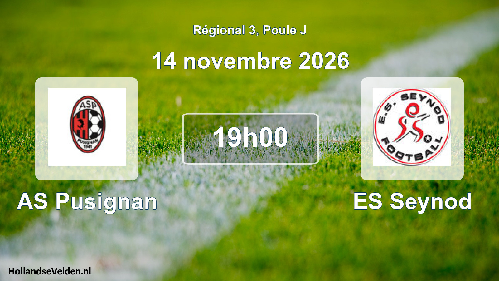 Match programmé: AS Pusignan - ES Seynod (14 novembre 2026)