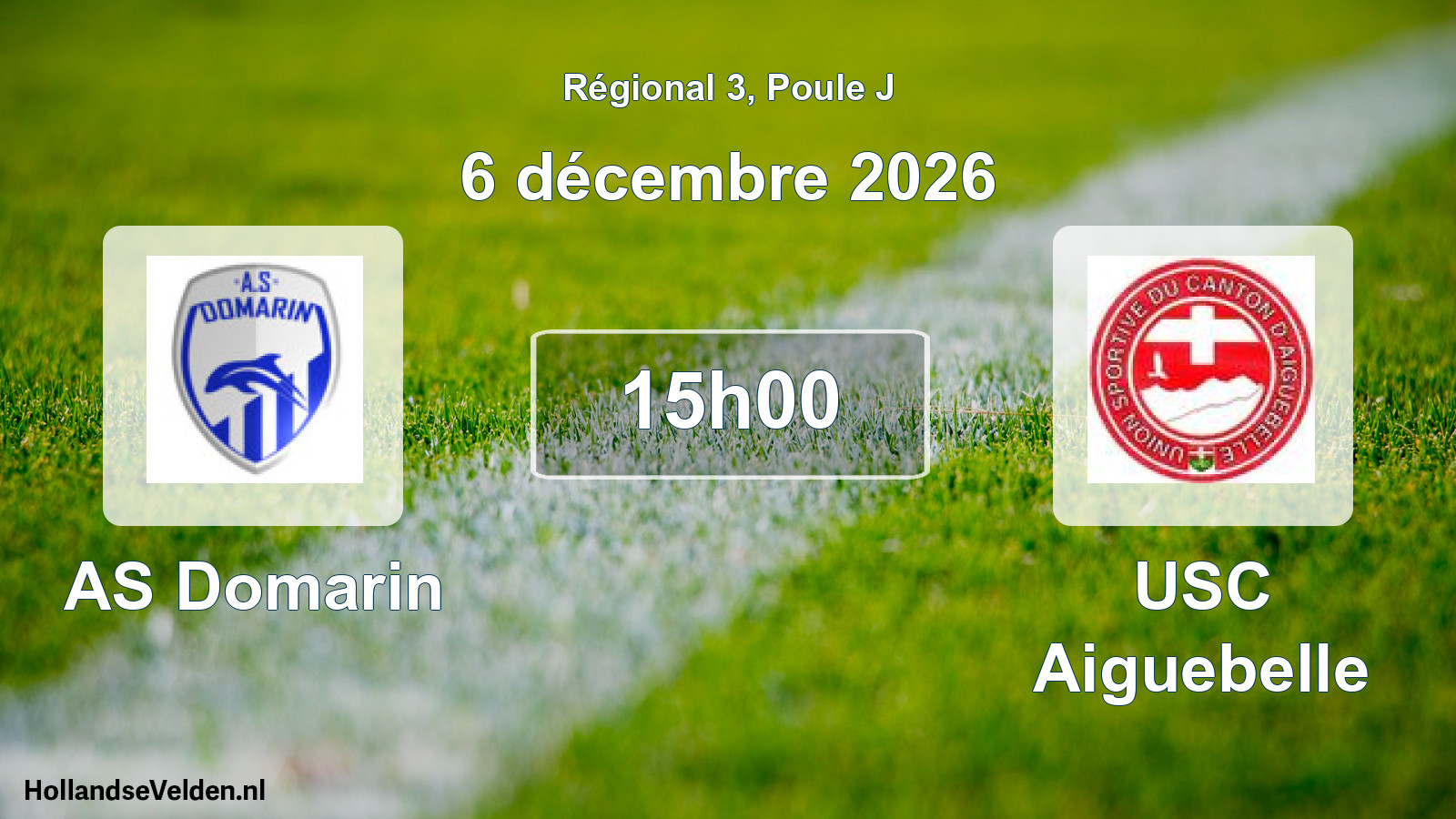 Match programmé: AS Domarin - USC Aiguebelle (6 décembre 2026)