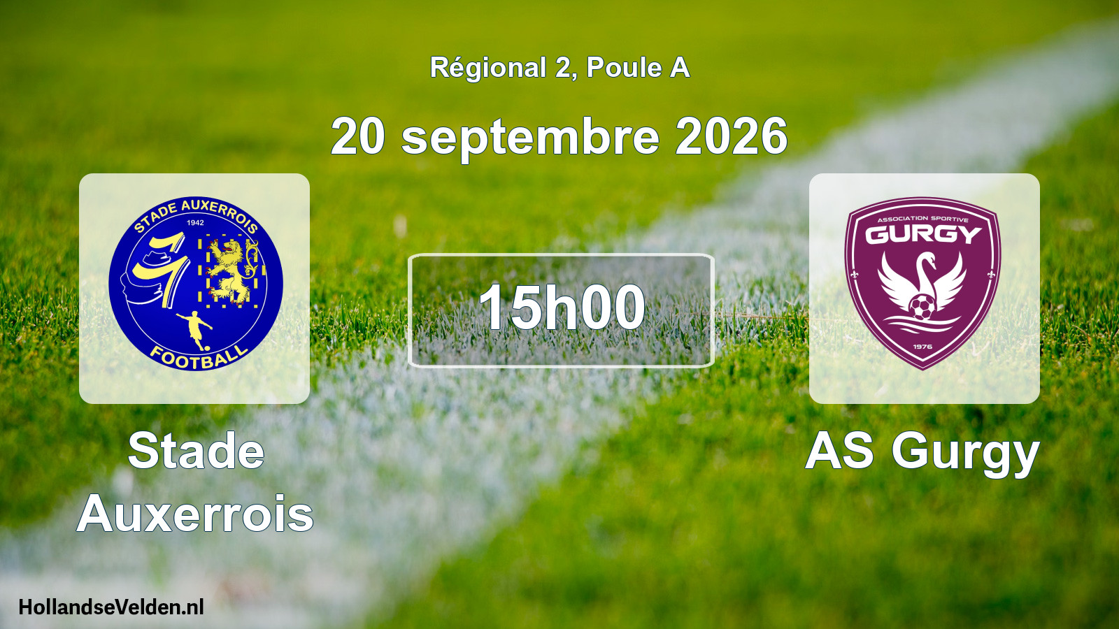 Scheduled Match: Stade Auxerrois - AS Gurgy (20 September 2026)