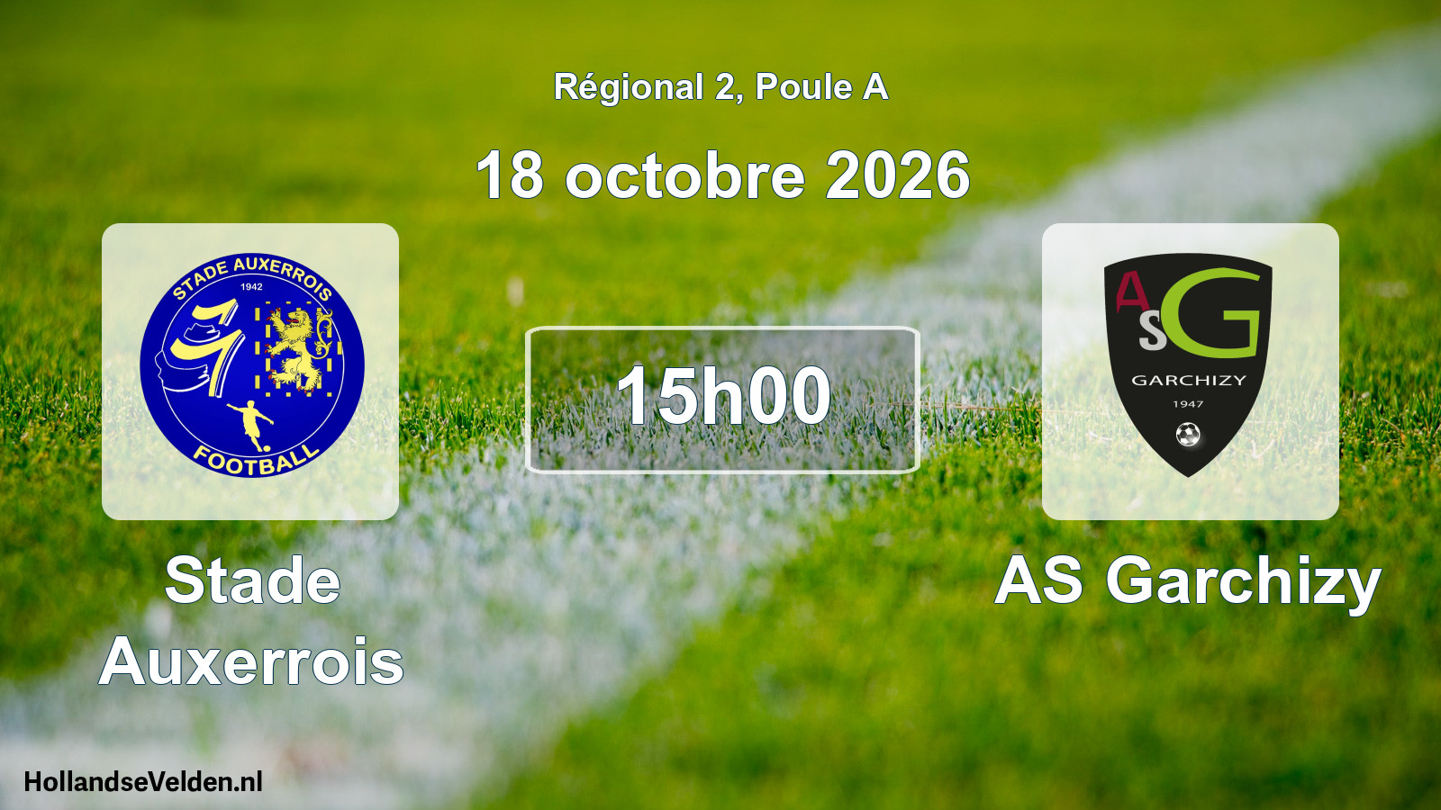 Match programmé: Stade Auxerrois - AS Garchizy (18 octobre 2026)