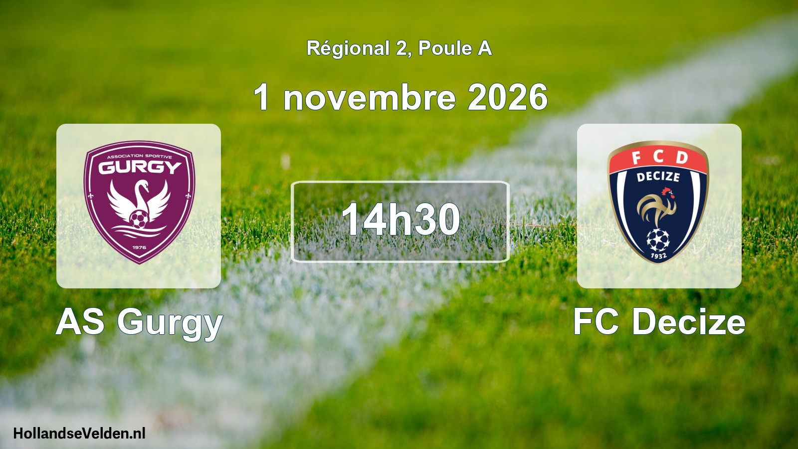 Scheduled Match: AS Gurgy - FC Decize (1 November 2026)