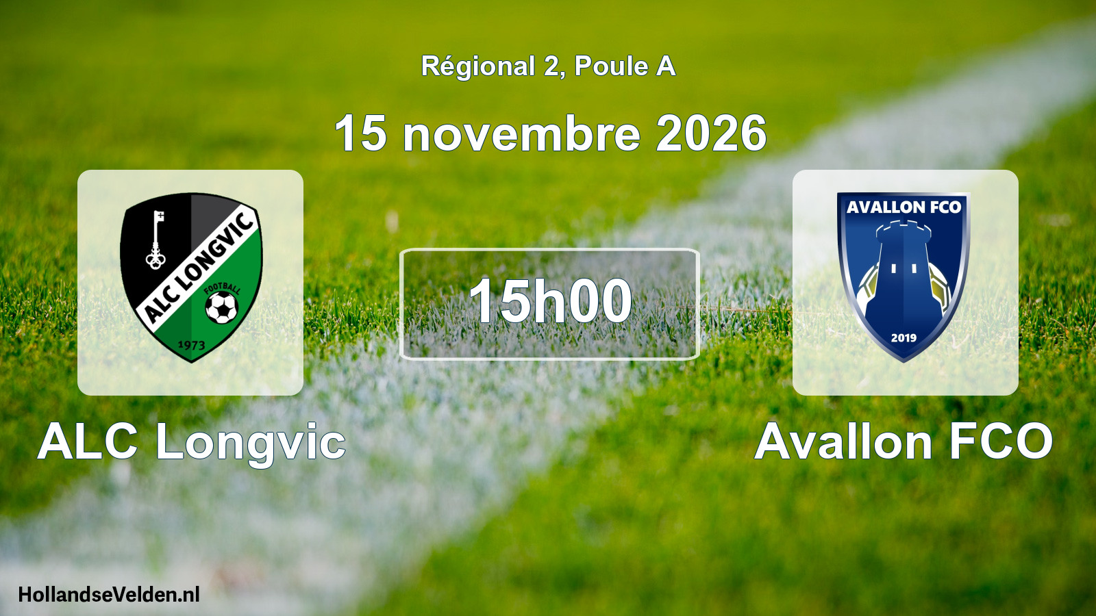 Match programmé: ALC Longvic - Avallon FCO (15 novembre 2026)