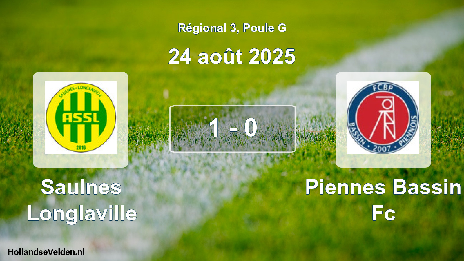 Total number of matches played: Saulnes Longlaville - Piennes Bassin Fc 1 - 0 (24 August 2025)