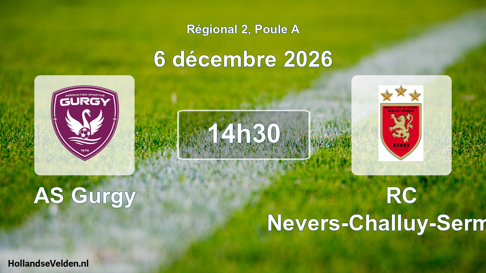 Scheduled Match: AS Gurgy - RC Nevers-Challuy-Sermoise (6 December 2026)
