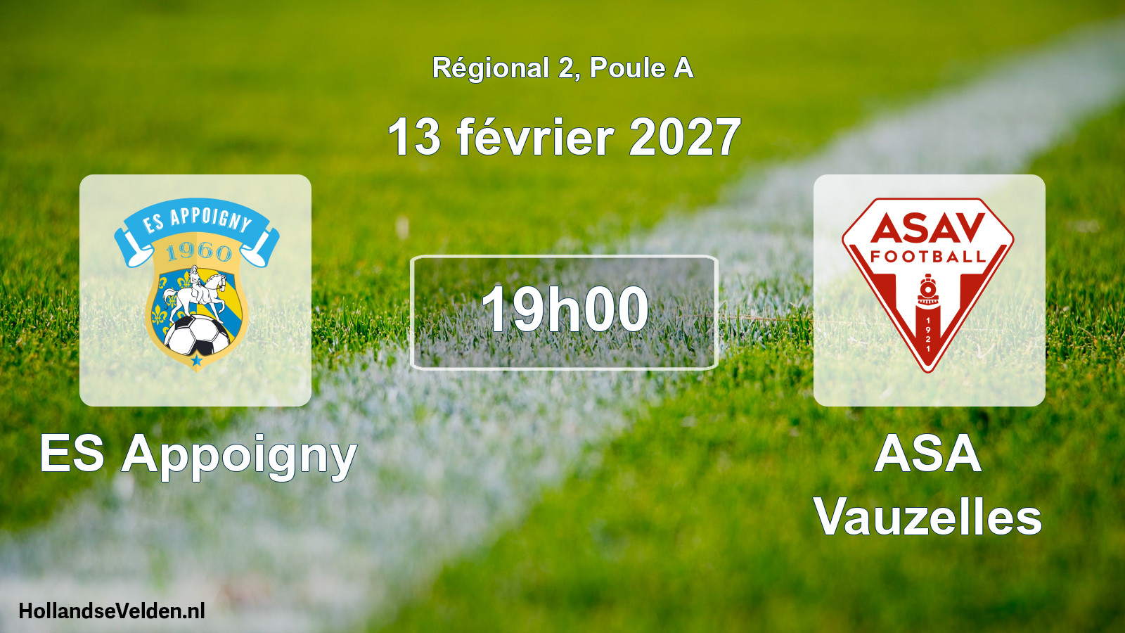 Scheduled Match: ES Appoigny - ASA Vauzelles (13 February 2027)