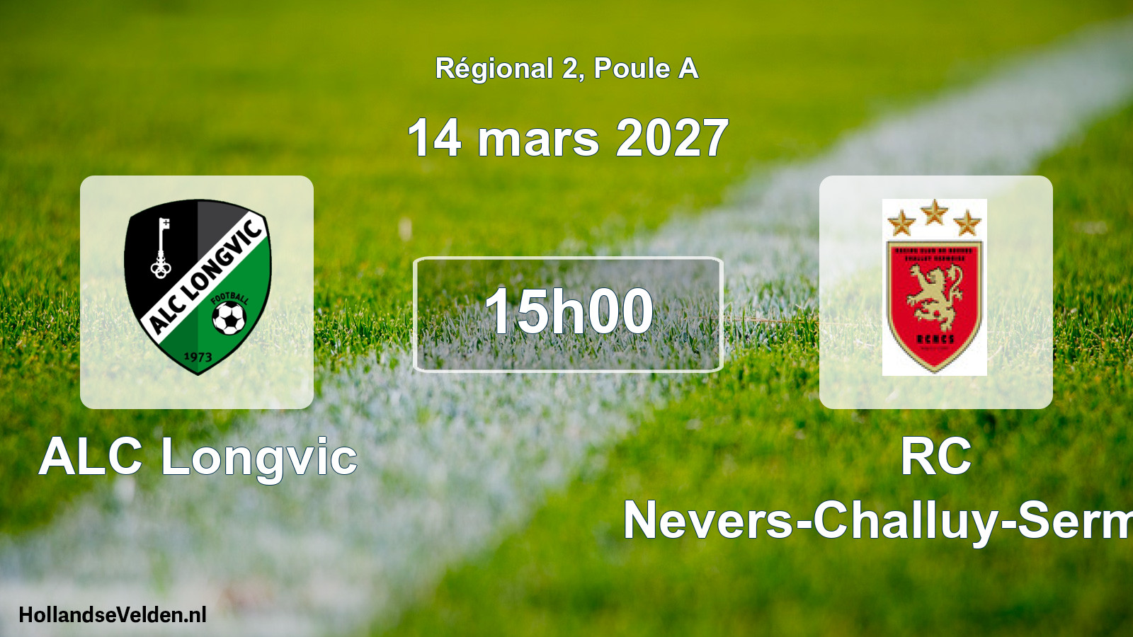 Match programmé: ALC Longvic - RC Nevers-Challuy-Sermoise (14 mars 2027)