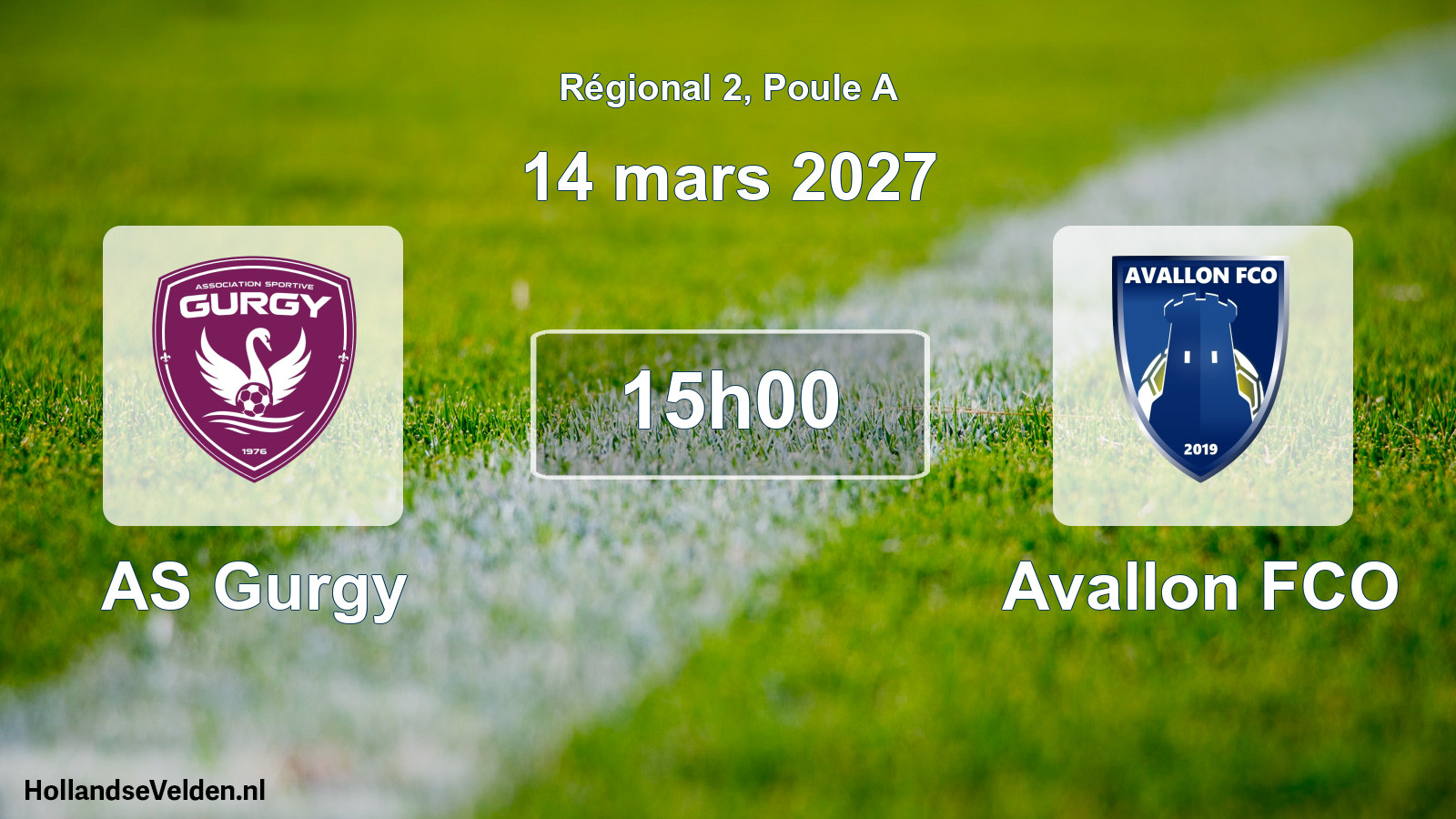 Scheduled Match: AS Gurgy - Avallon FCO (14 March 2027)