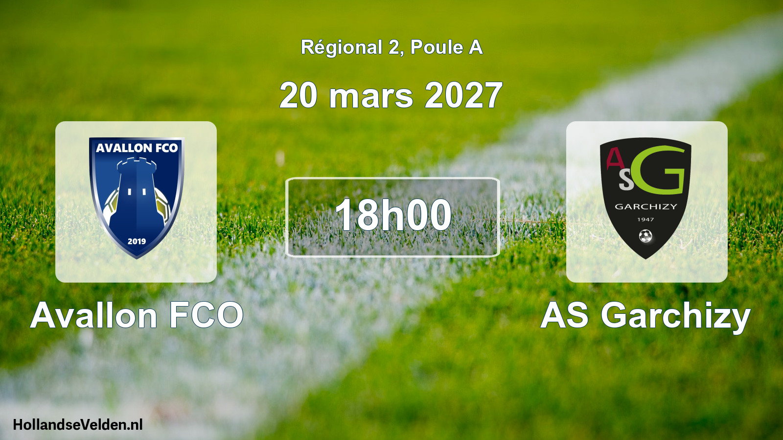 Geplande wedstrijd: Avallon FCO - AS Garchizy (20 maart 2027)