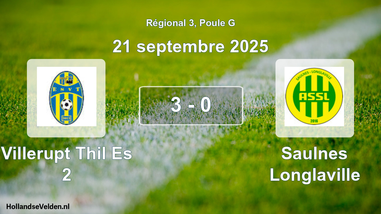 Gespeelde wedstrijd: Villerupt Thil Es 2 - Saulnes Longlaville 3 - 0 (21 septembre 2025)