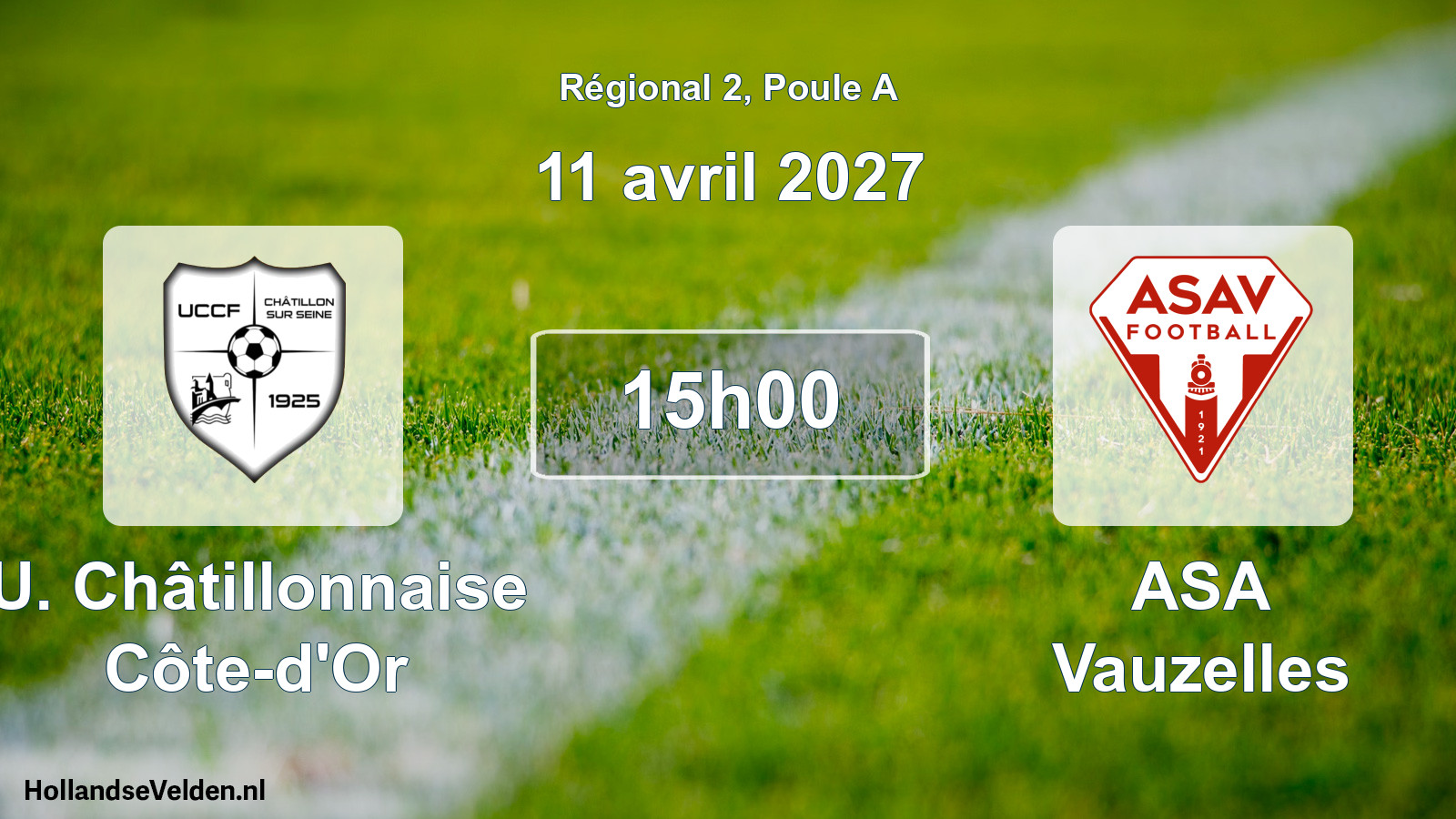Geplande wedstrijd: U. Châtillonnaise Côte-d'Or - ASA Vauzelles (11 april 2027)