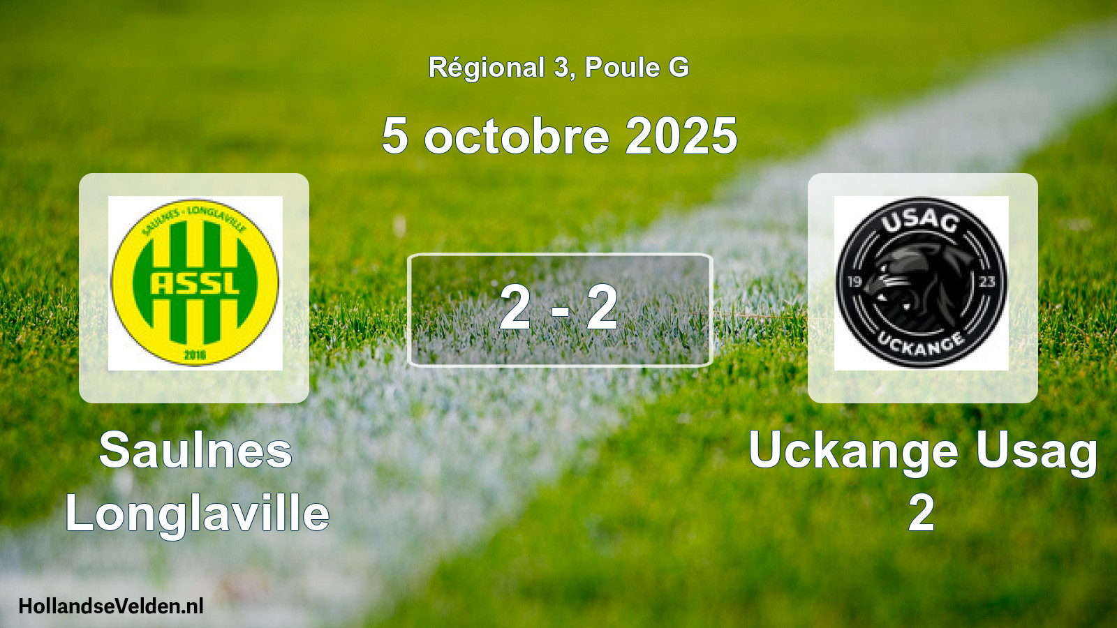 Total number of matches played: Saulnes Longlaville - Uckange Usag 2 2 - 2 (5 October 2025)