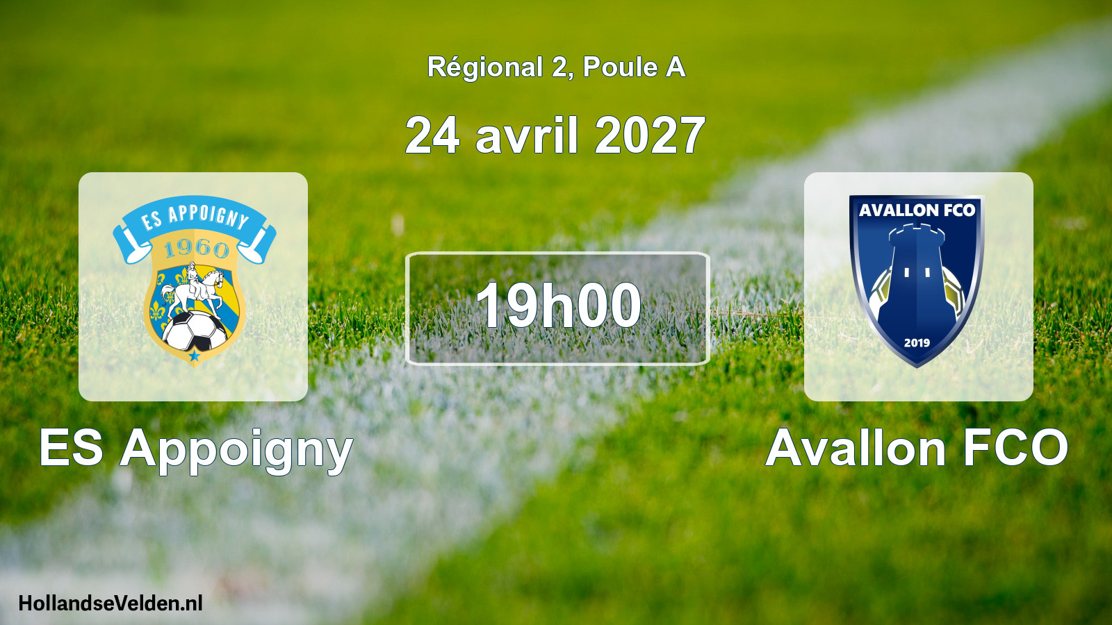 Match programmé: ES Appoigny - Avallon FCO (24 avril 2027)