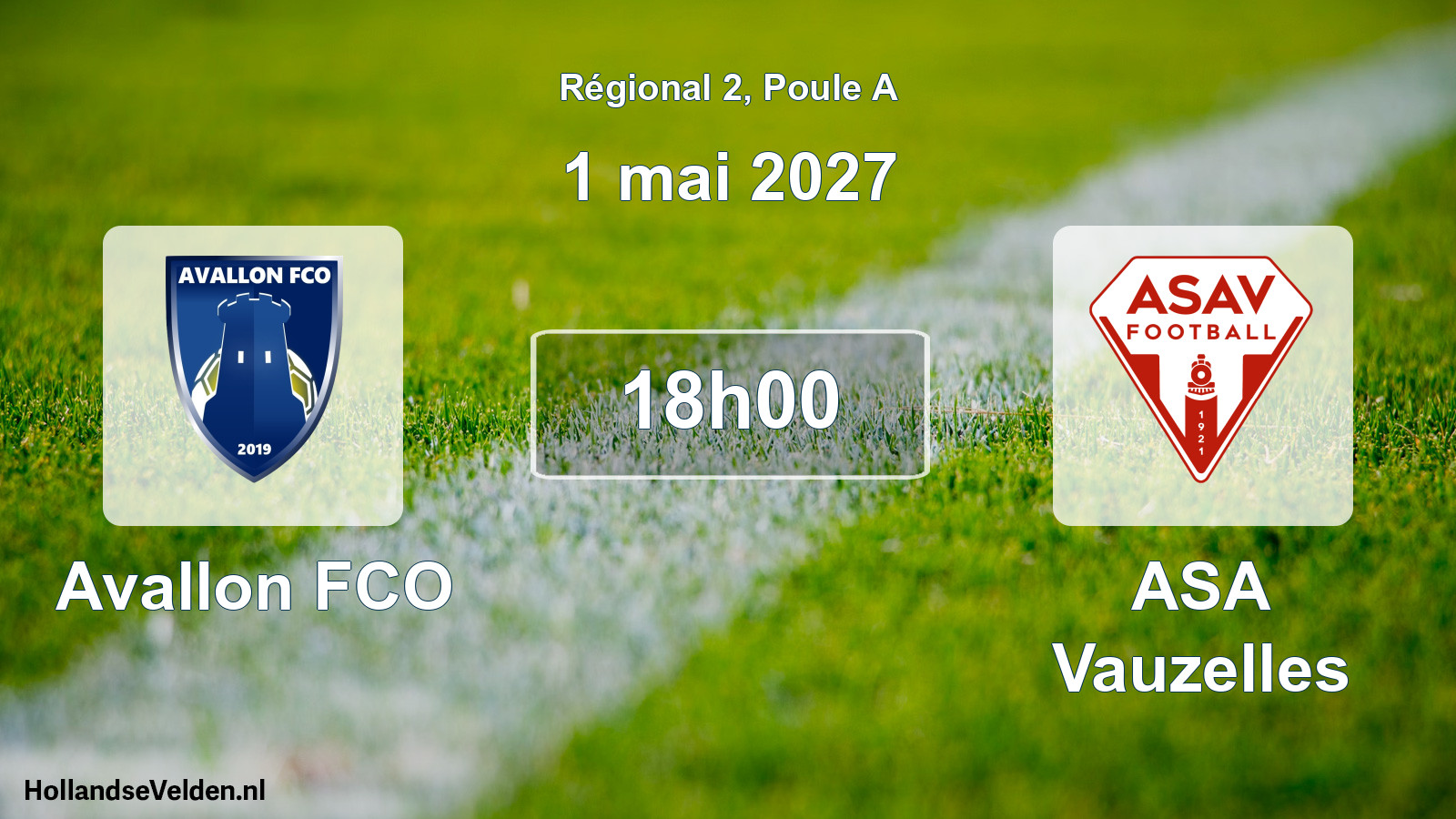 Match programmé: Avallon FCO - ASA Vauzelles (1 mai 2027)