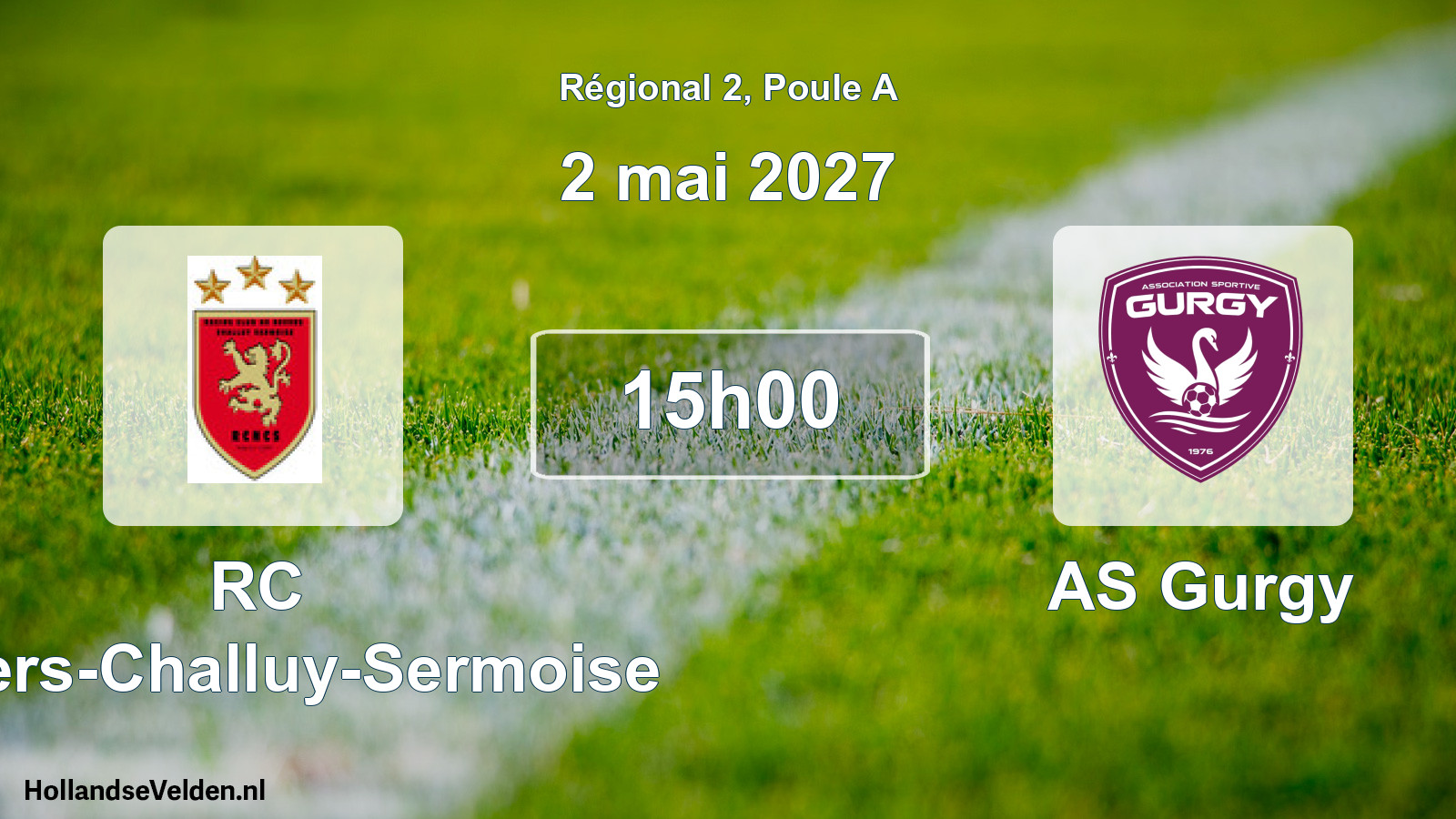 Scheduled Match: RC Nevers-Challuy-Sermoise - AS Gurgy (2 May 2027)