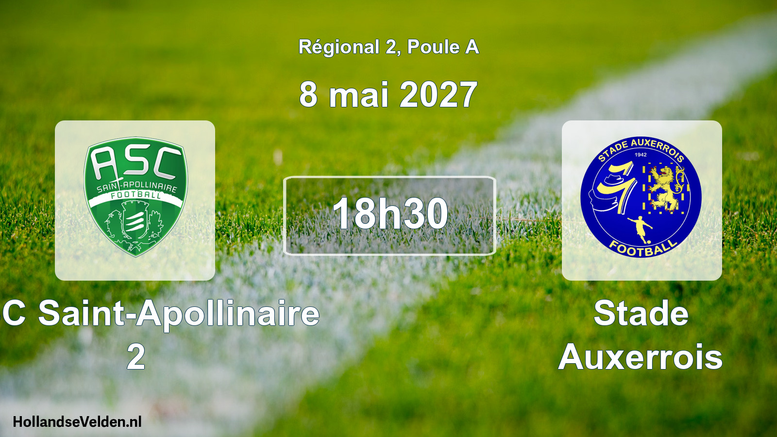 Scheduled Match: ASC Saint-Apollinaire 2 - Stade Auxerrois (8 May 2027)