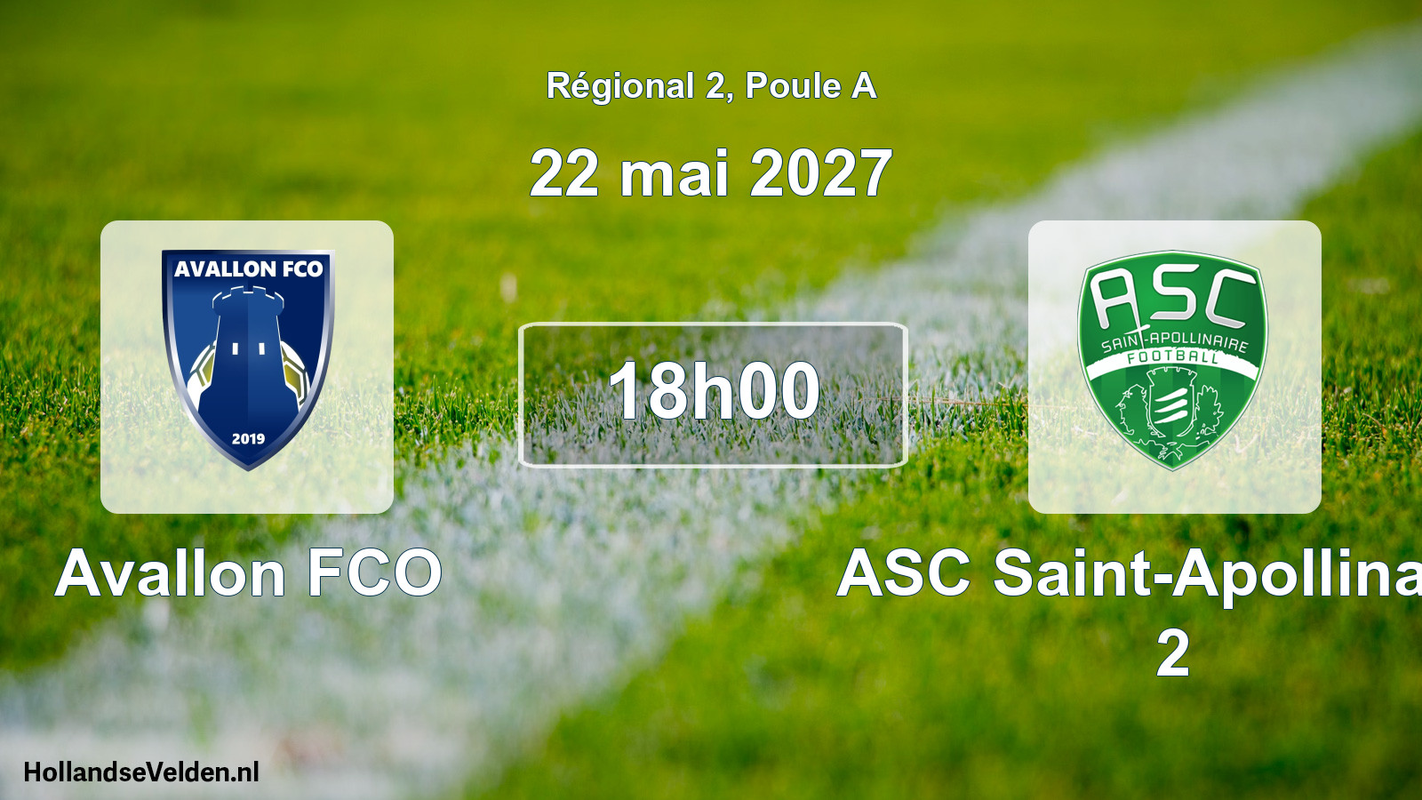 Scheduled Match: Avallon FCO - ASC Saint-Apollinaire 2 (22 May 2027)