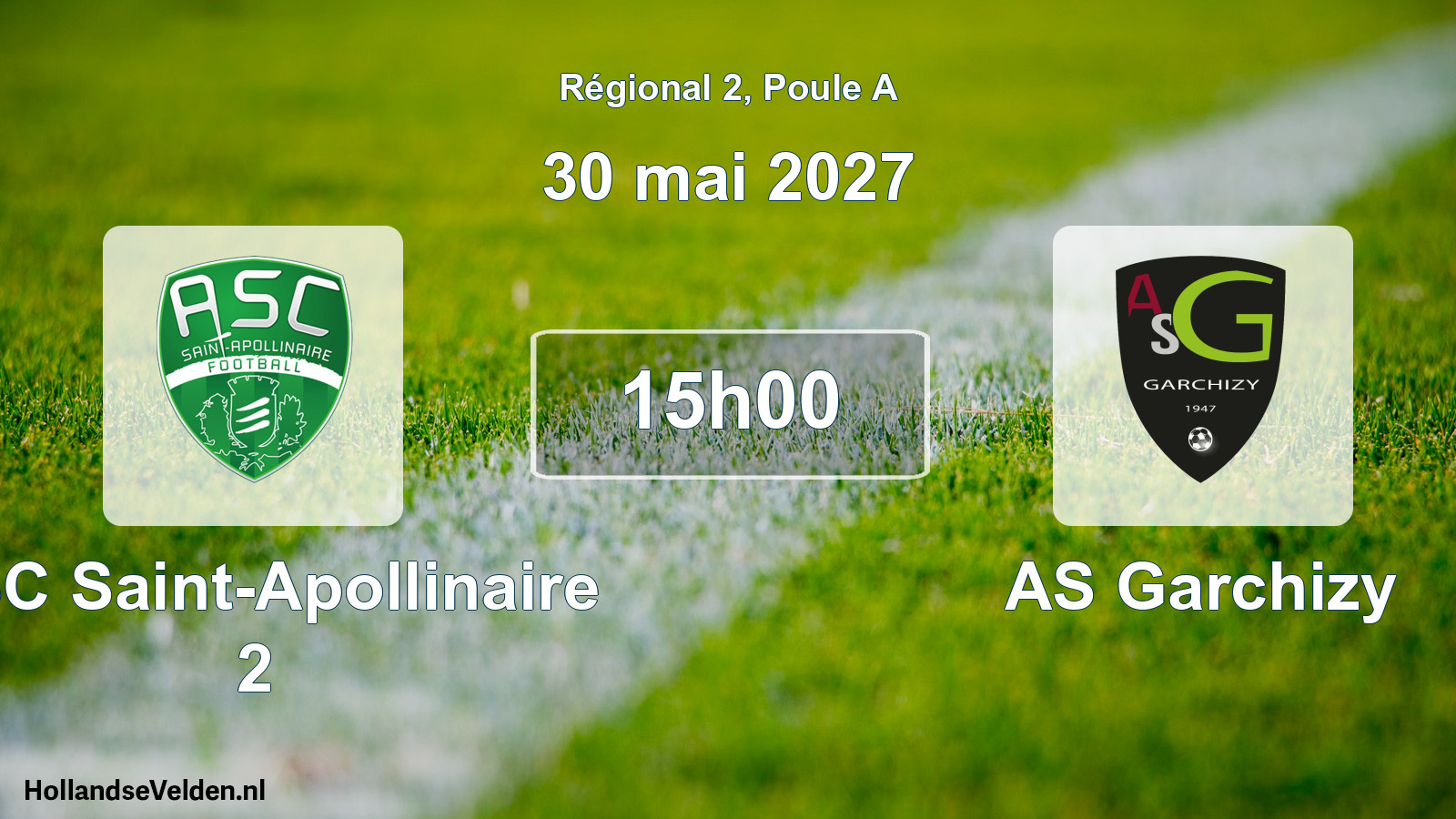 Match programmé: ASC Saint-Apollinaire 2 - AS Garchizy (30 mai 2027)