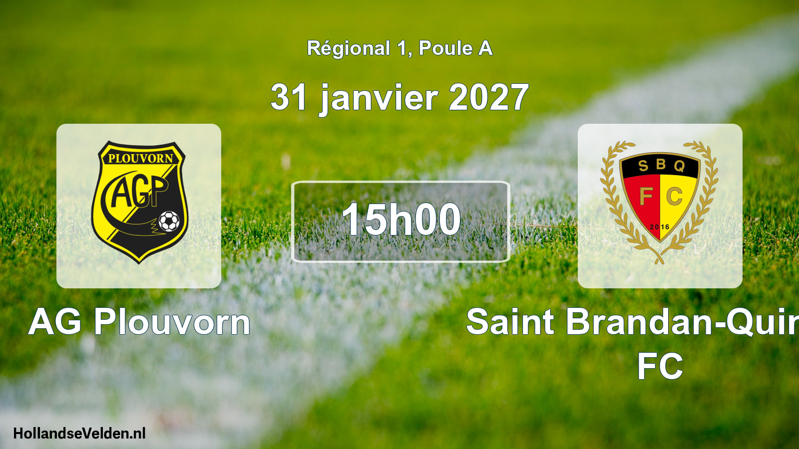 Scheduled Match: AG Plouvorn - Saint Brandan-Quintin FC (31 January 2027)