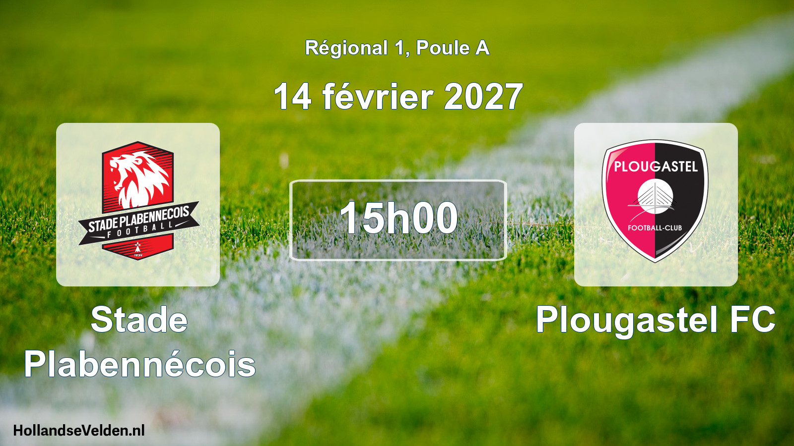 Match programmé: Stade Plabennécois - Plougastel FC (14 février 2027)