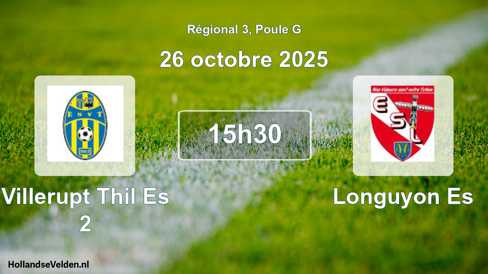 Geplande wedstrijd: Villerupt Thil Es 2 - Longuyon Es (26 octobre 2025)