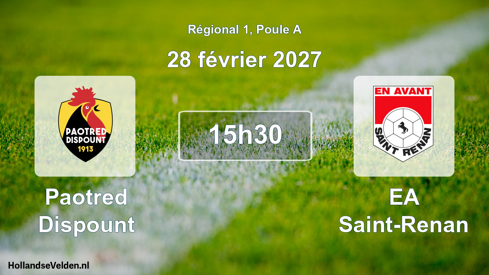 Match programmé: Paotred Dispount - EA Saint-Renan (28 février 2027)