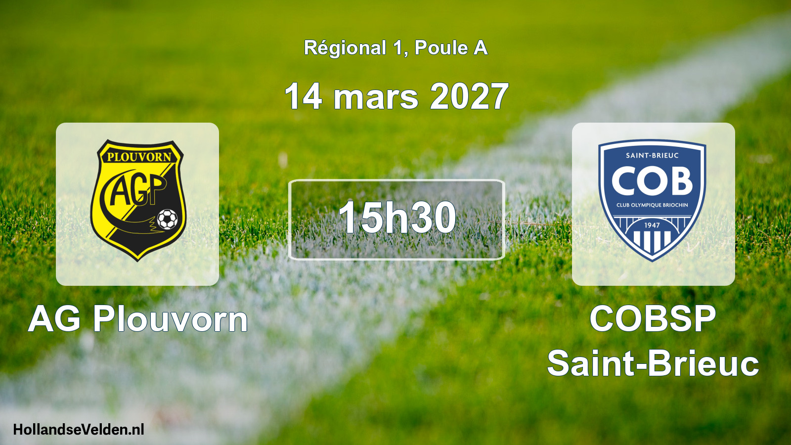 Scheduled Match: AG Plouvorn - COBSP Saint-Brieuc (14 March 2027)