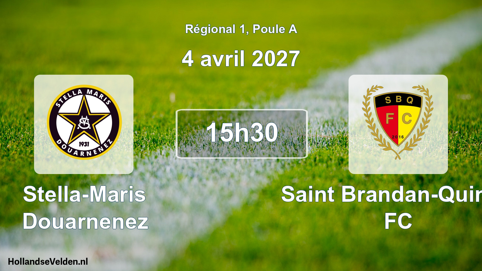 Geplande wedstrijd: Stella-Maris Douarnenez - Saint Brandan-Quintin FC (4 april 2027)
