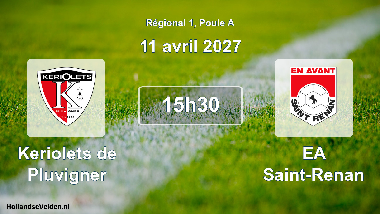 Match programmé: Keriolets de Pluvigner - EA Saint-Renan (11 avril 2027)