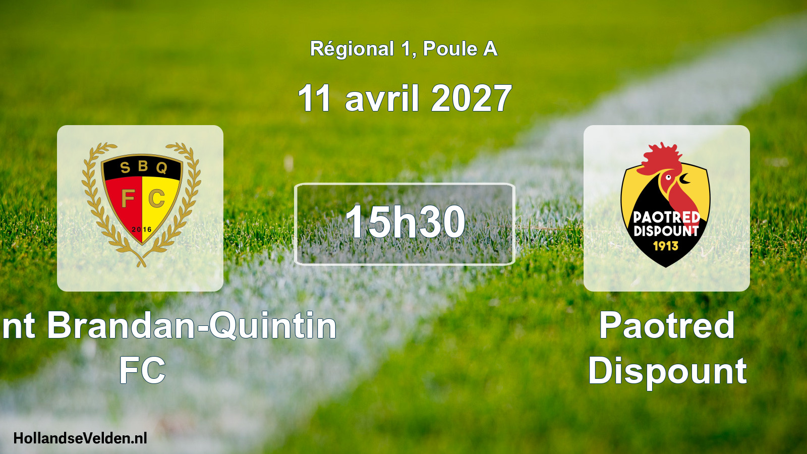 Scheduled Match: Saint Brandan-Quintin FC - Paotred Dispount (11 April 2027)