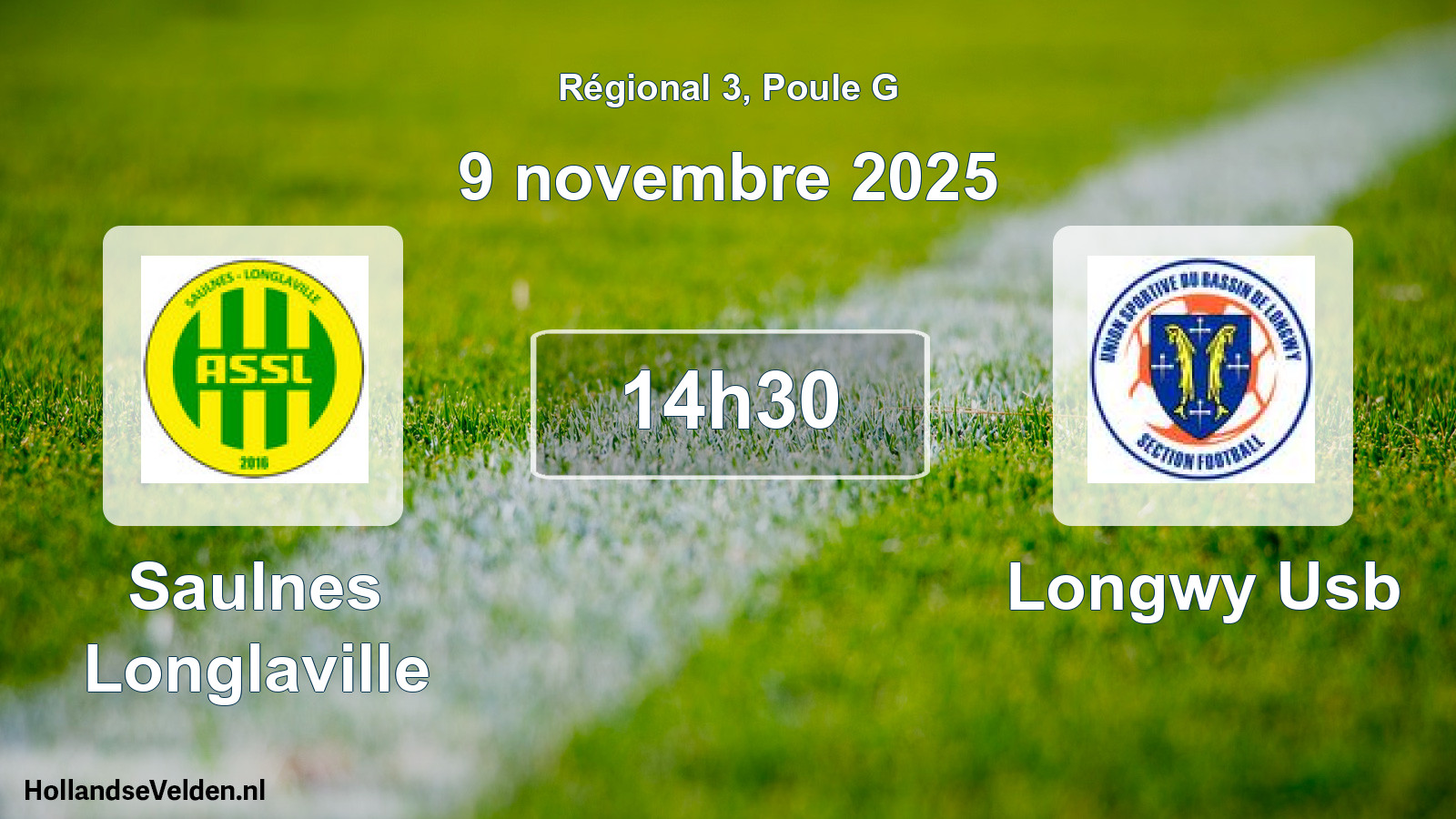 Geplande wedstrijd: Saulnes Longlaville - Longwy Usb (9 novembre 2025)