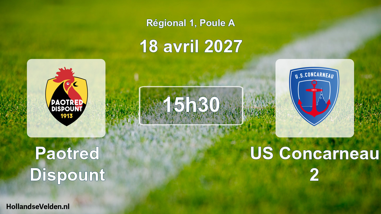 Geplande wedstrijd: Paotred Dispount - US Concarneau 2 (18 april 2027)