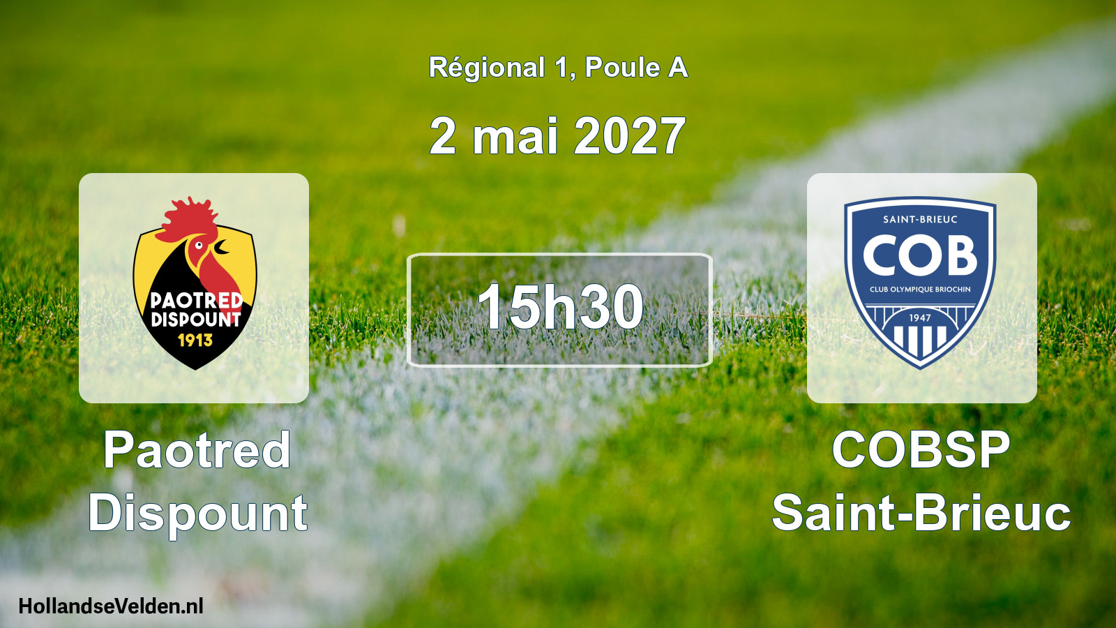 Geplande wedstrijd: Paotred Dispount - COBSP Saint-Brieuc (2 mei 2027)