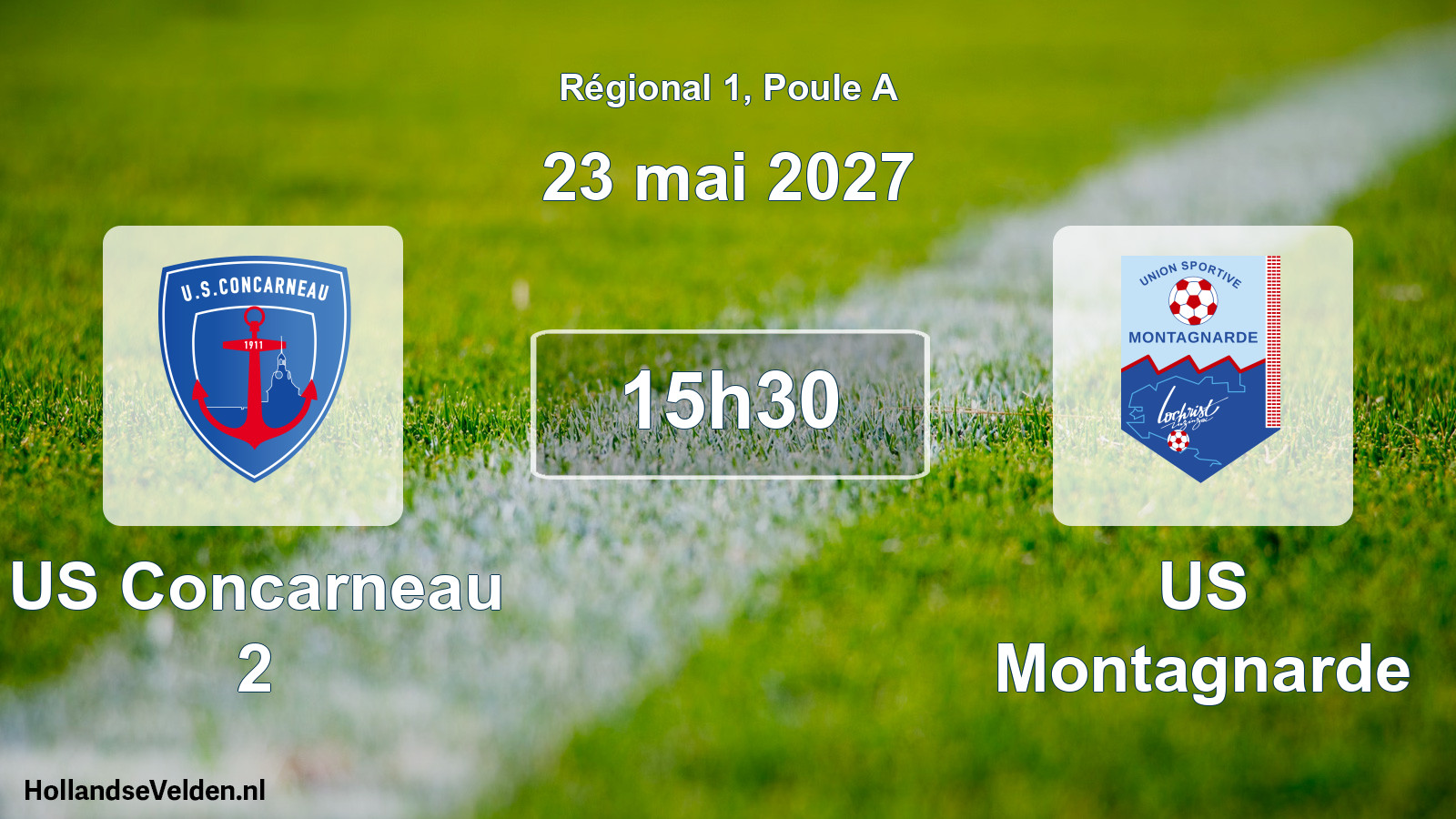 Geplande wedstrijd: US Concarneau 2 - US Montagnarde (23 mei 2027)