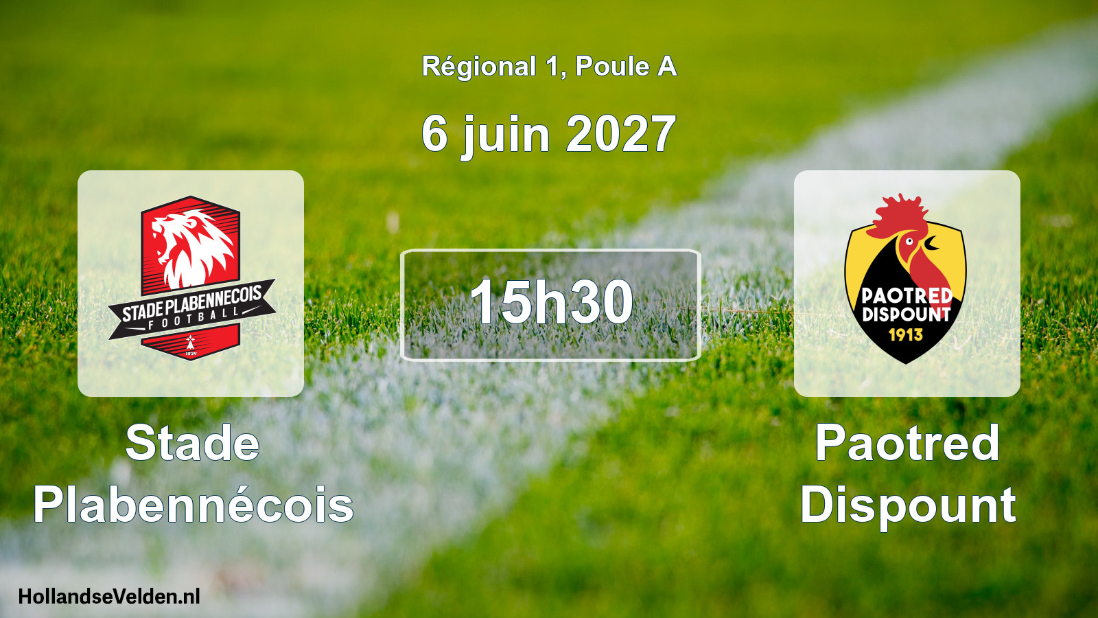 Match programmé: Stade Plabennécois - Paotred Dispount (6 juin 2027)