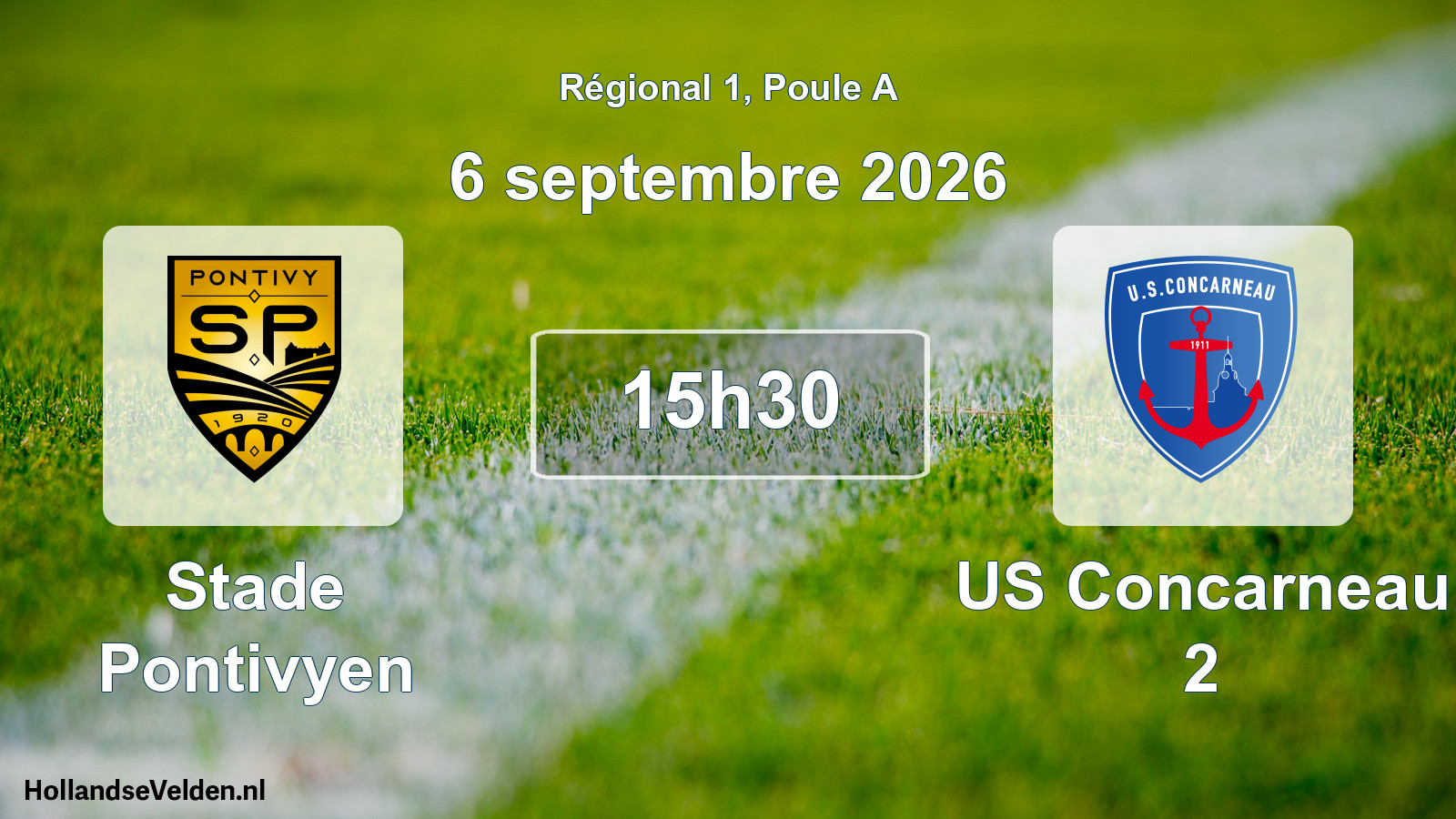 Match programmé: Stade Pontivyen - US Concarneau 2 (6 septembre 2026)