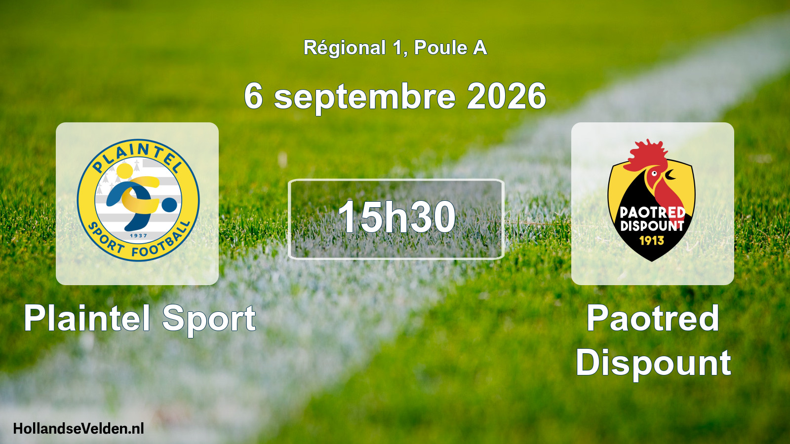 Scheduled Match: Plaintel Sport - Paotred Dispount (6 September 2026)