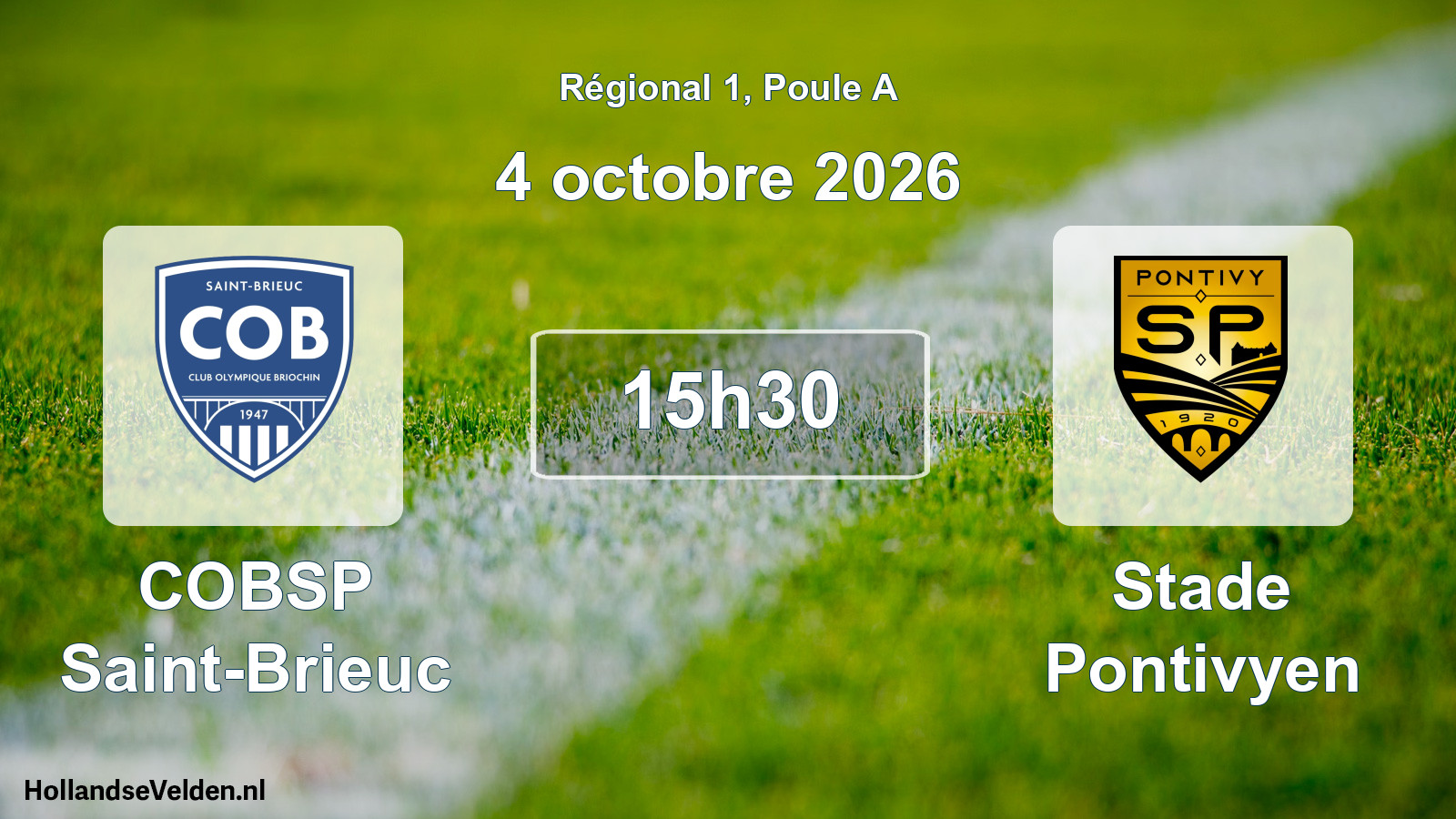 Scheduled Match: COBSP Saint-Brieuc - Stade Pontivyen (4 October 2026)