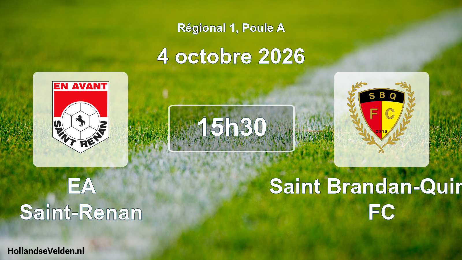 Scheduled Match: EA Saint-Renan - Saint Brandan-Quintin FC (4 October 2026)