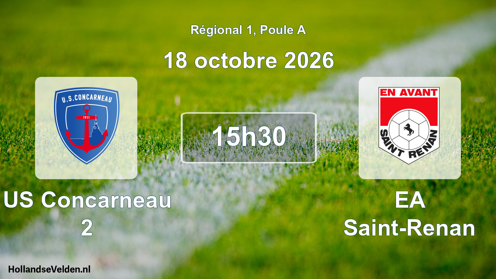 Geplande wedstrijd: US Concarneau 2 - EA Saint-Renan (18 oktober 2026)