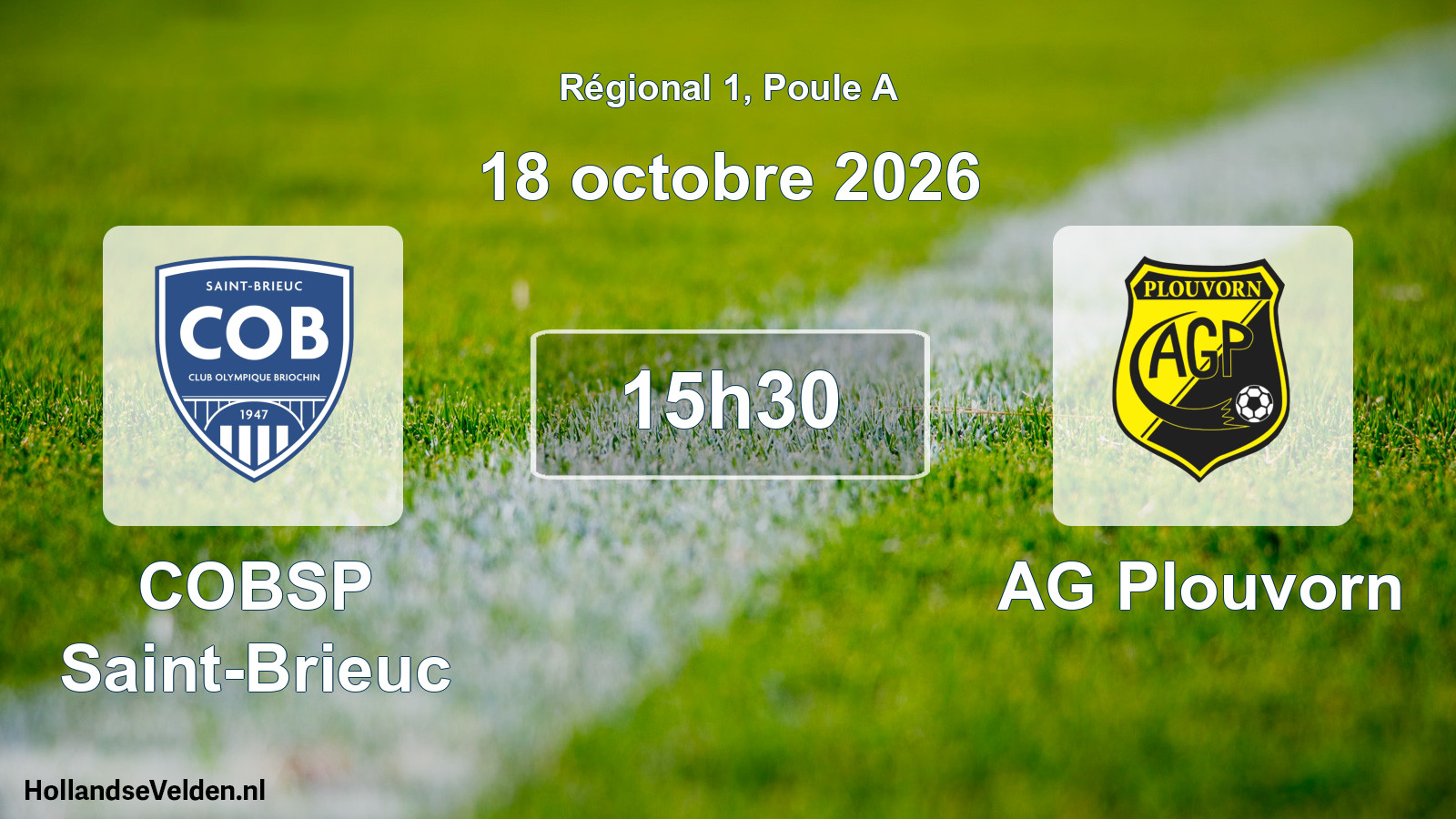 Scheduled Match: COBSP Saint-Brieuc - AG Plouvorn (18 October 2026)