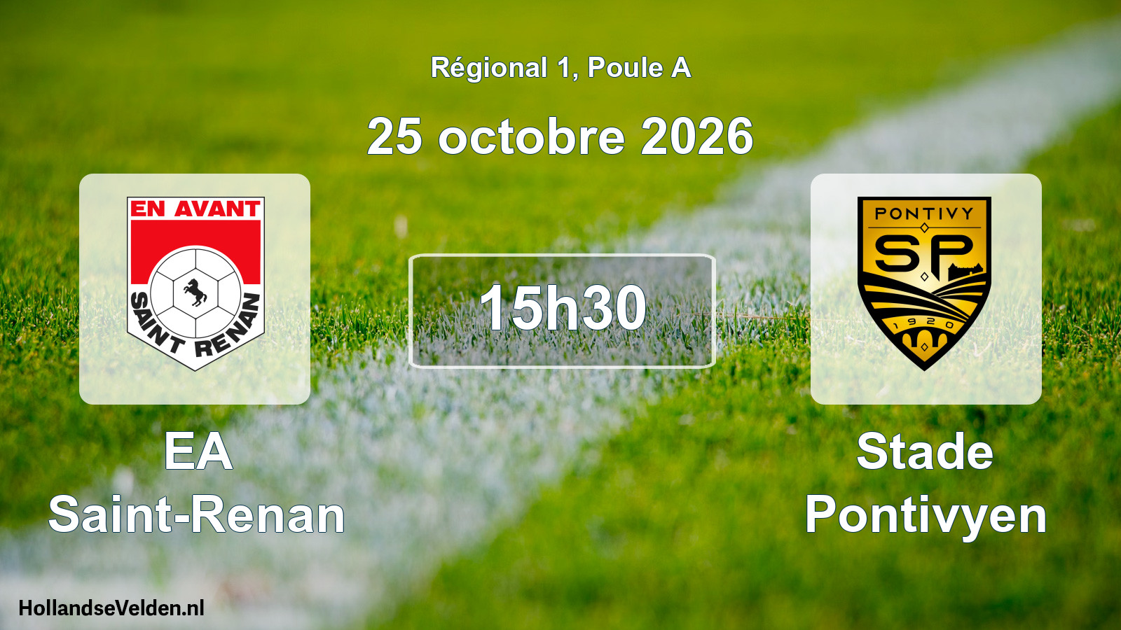 Match programmé: EA Saint-Renan - Stade Pontivyen (25 octobre 2026)