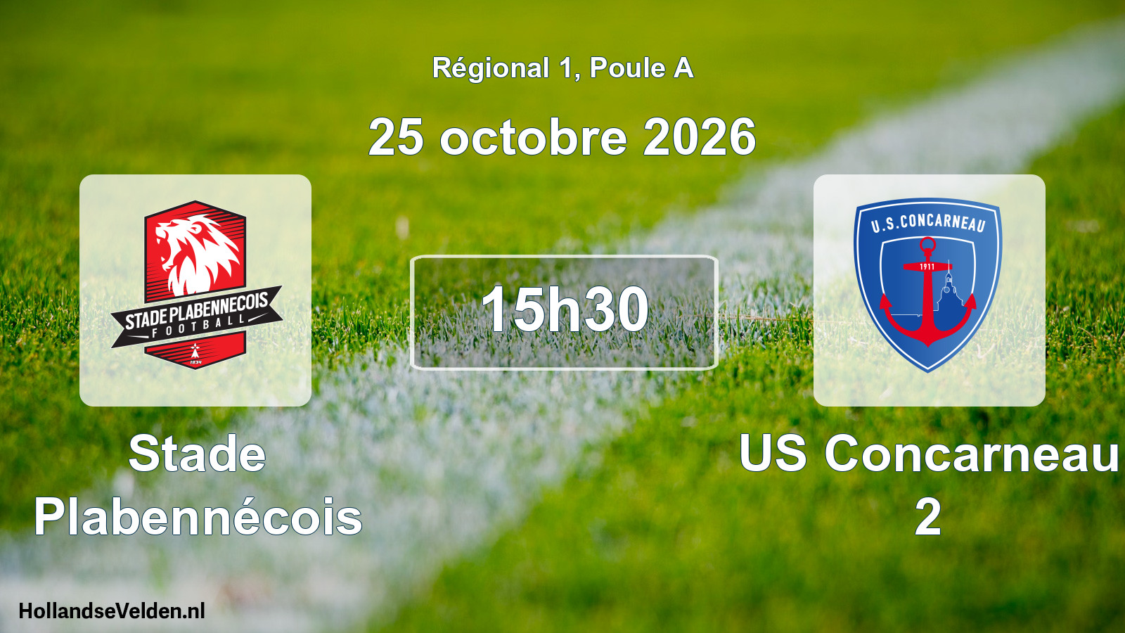 Scheduled Match: Stade Plabennécois - US Concarneau 2 (25 October 2026)